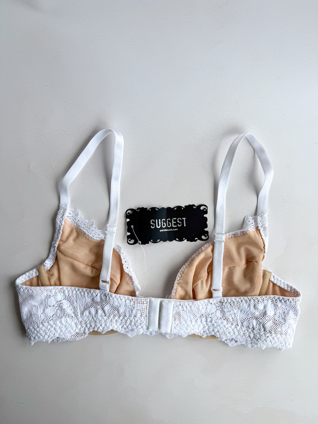 Pain De Sucre White French Lace Bra in Delia