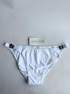 Pain De Sucre White Jewel Sides Bikini Bottom in Nipy