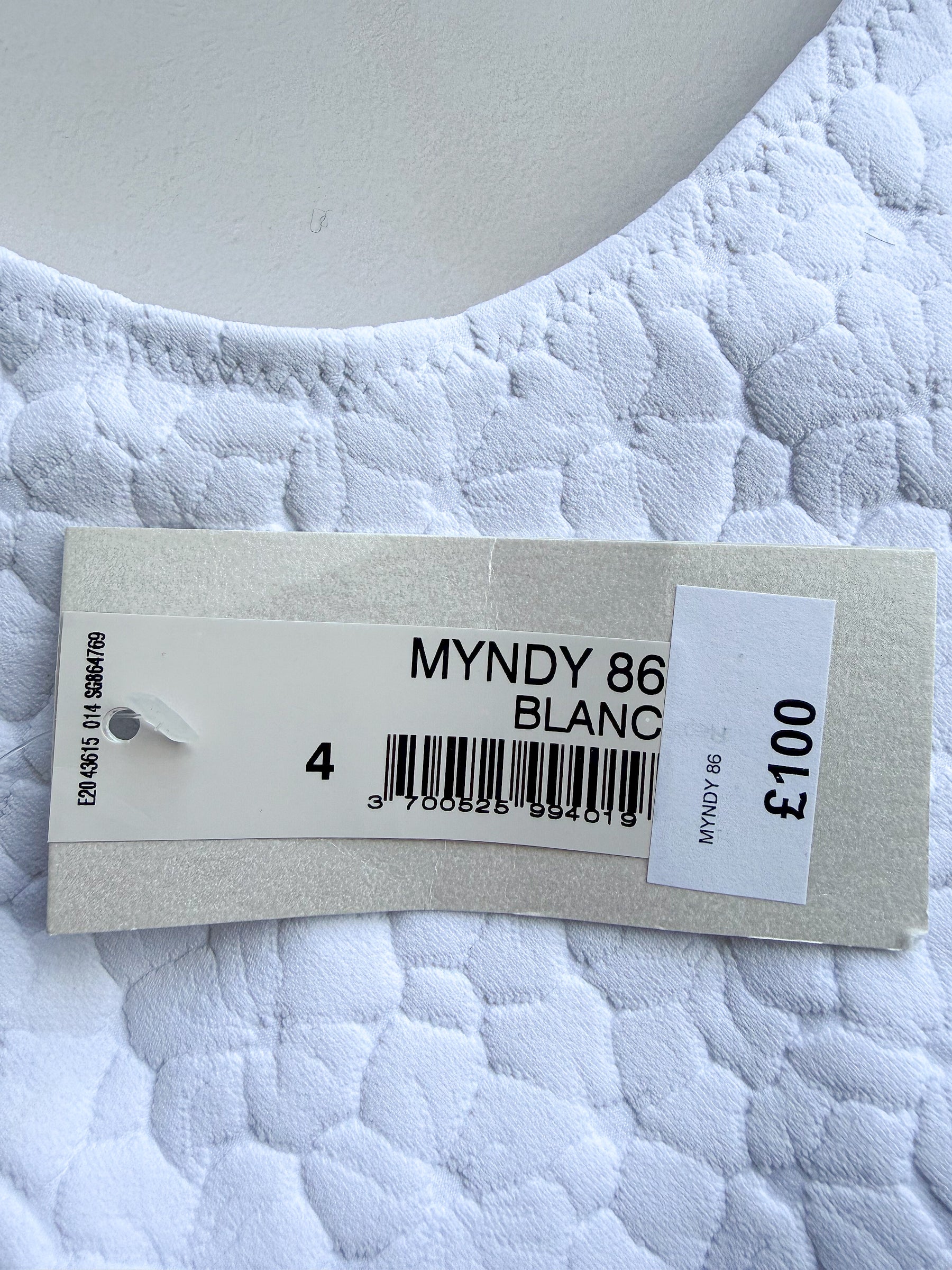 Pain De Sucre White One Shoulder Bikini Top in Myndy