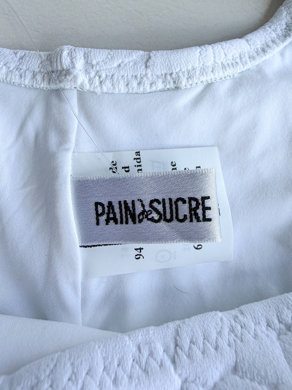 Pain De Sucre White One Shoulder Bikini Top in Myndy