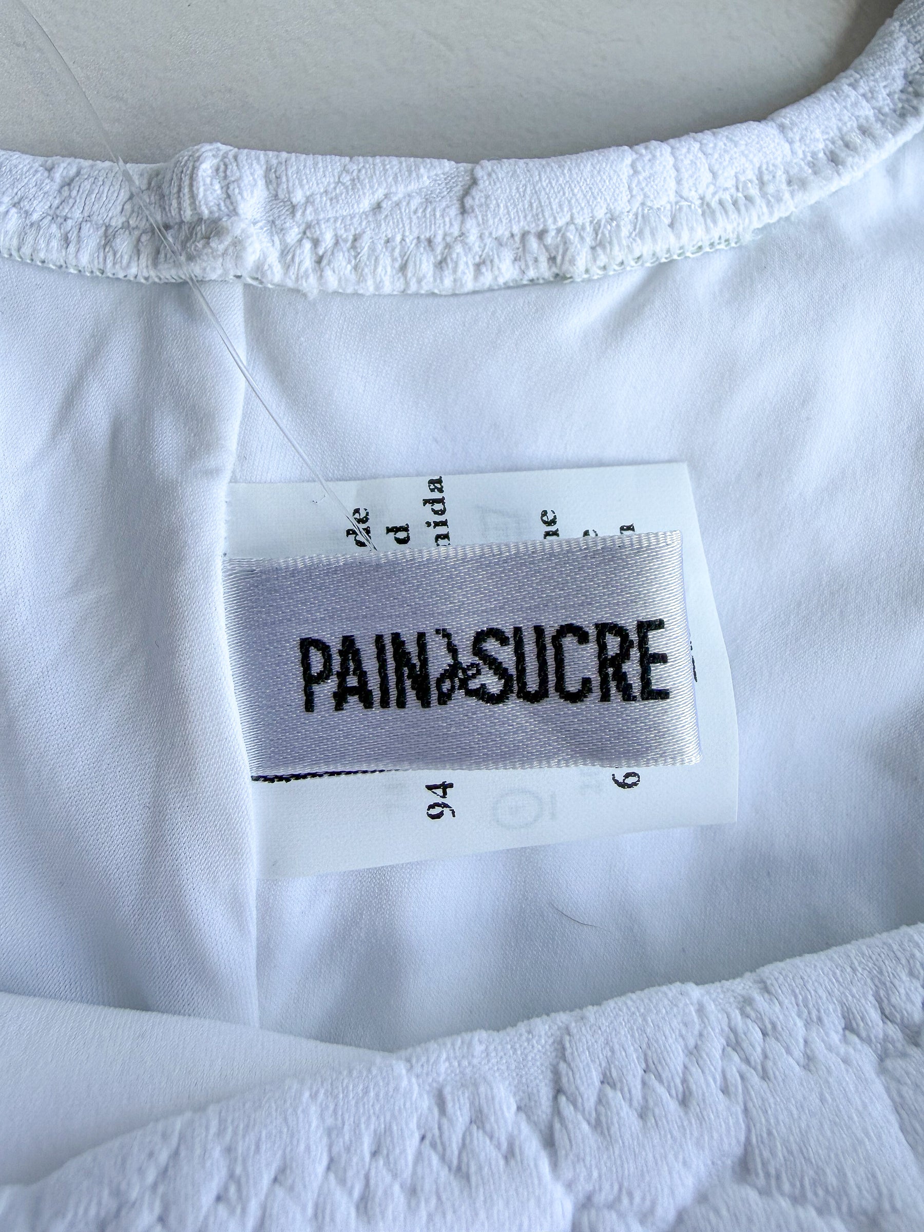 Pain De Sucre White One Shoulder Bikini Top in Myndy