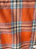 Drake's Red Lumberjack Check Double Pocket Shirt