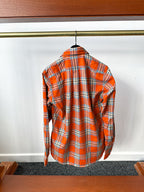 Drake's Red Lumberjack Check Double Pocket Shirt