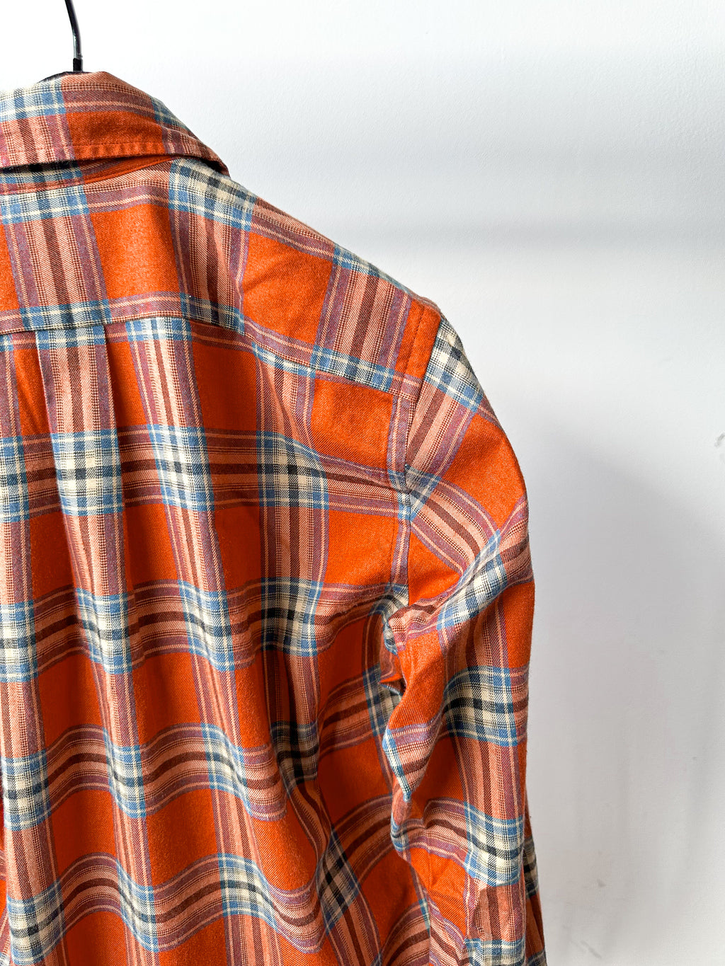 Drake's Red Lumberjack Check Double Pocket Shirt