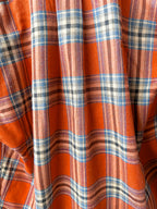 Drake's Red Lumberjack Check Double Pocket Shirt