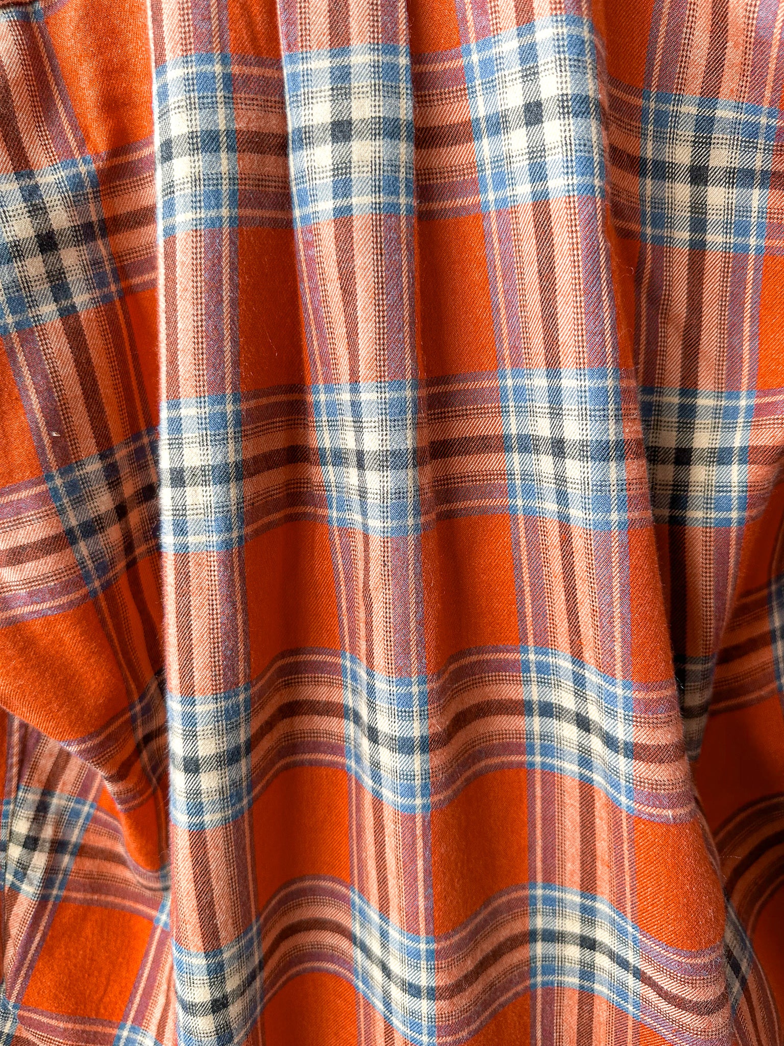 Drake's Red Lumberjack Check Double Pocket Shirt