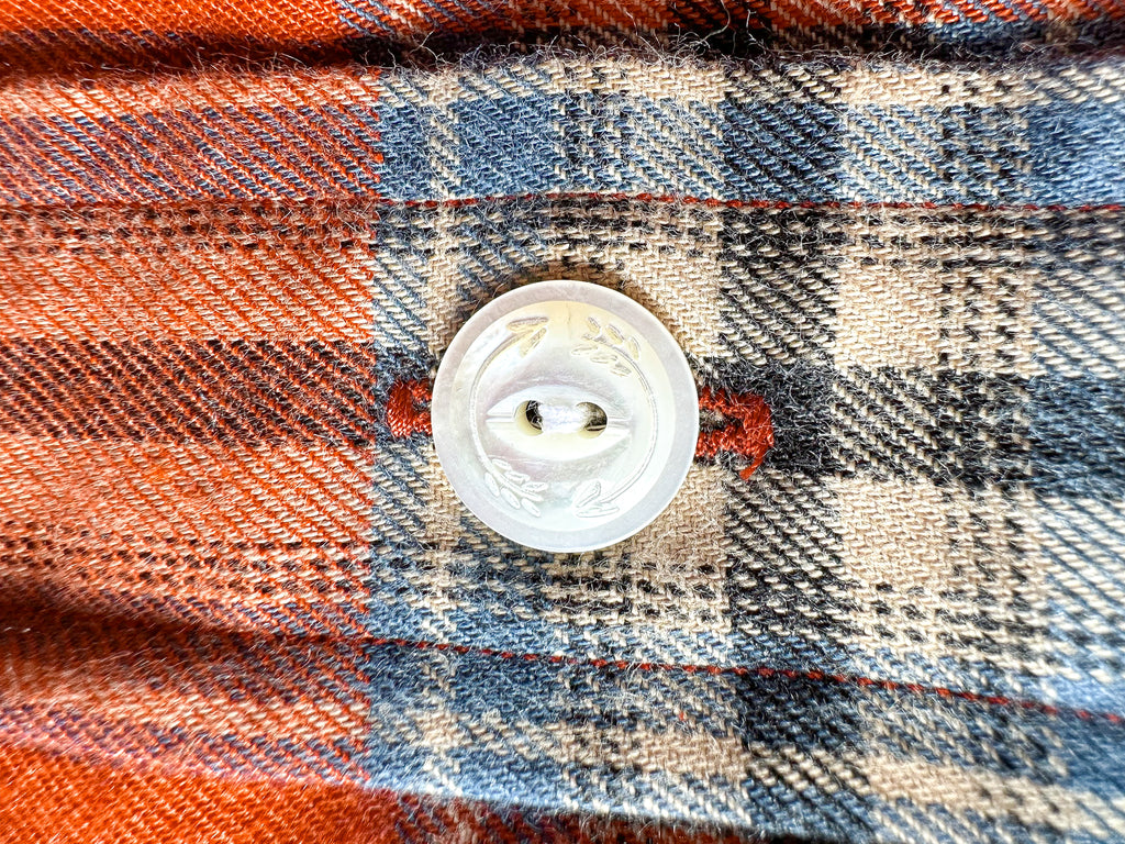 Drake's Red Lumberjack Check Double Pocket Shirt