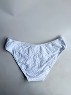 Pain De Sucre White Floral Woven Bikini Bottom in Inae