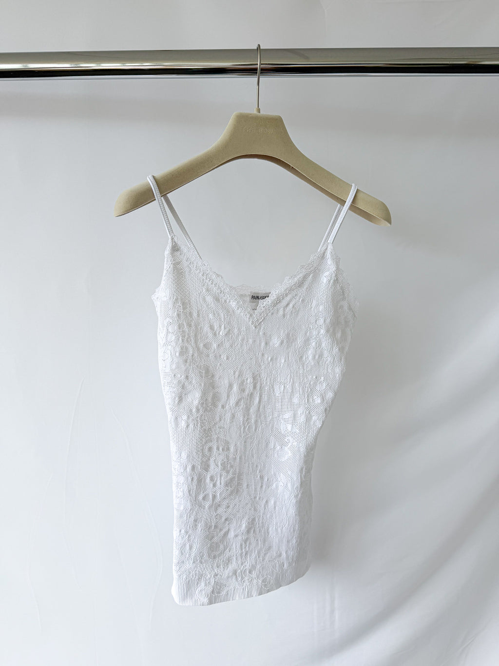Pain De Sucre White French Lace Camisole Slip Top