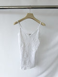 Pain De Sucre White French Lace Camisole Slip Top