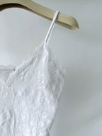 Pain De Sucre White French Lace Camisole Slip Top