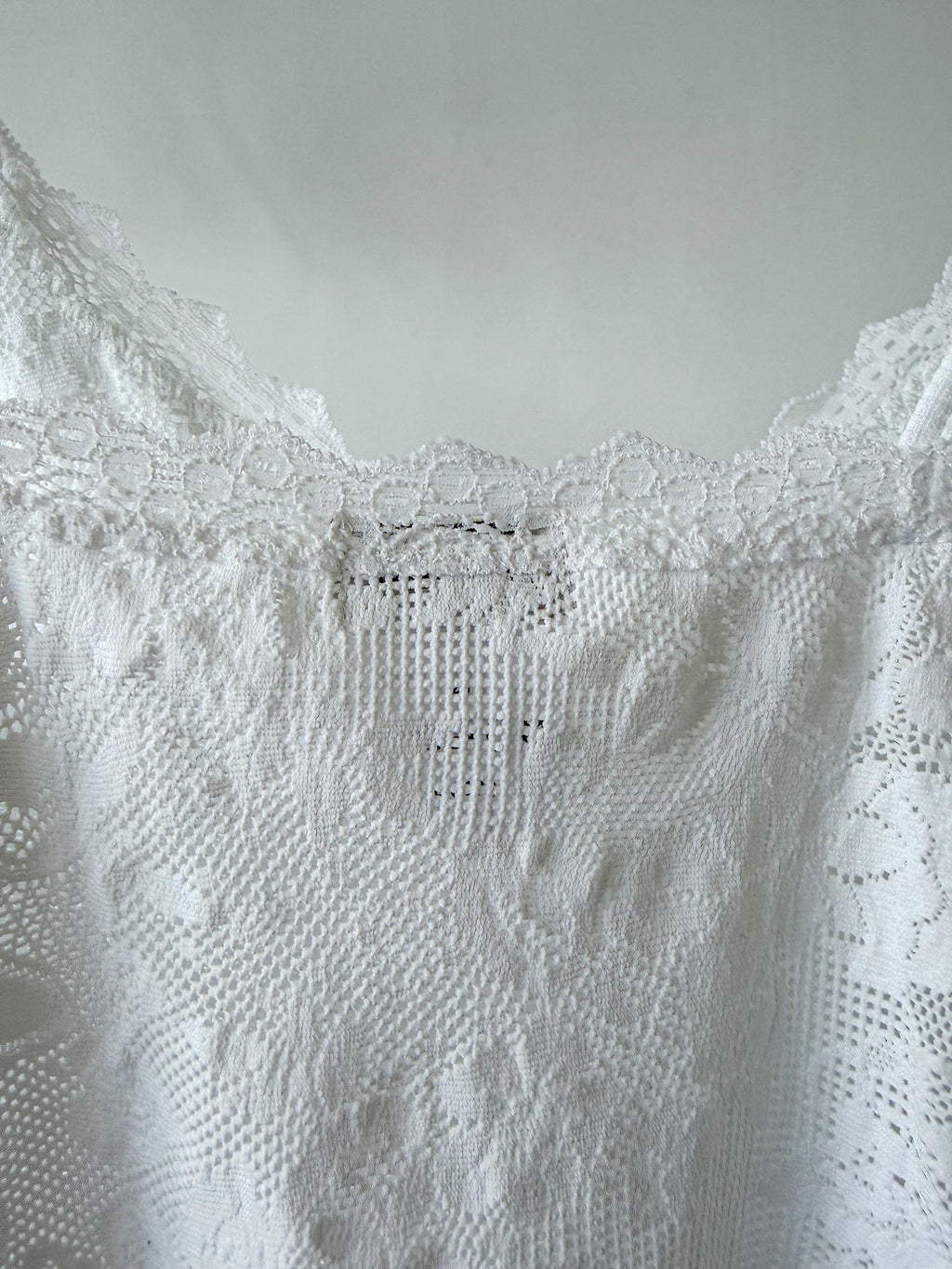Pain De Sucre White French Lace Camisole Slip Top