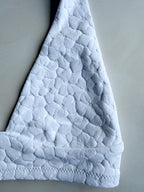 Pain De Sucre White Floral Woven Bikini Top in Mita