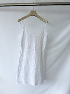 Pain De Sucre White French Lace Slip Dress In Jasun