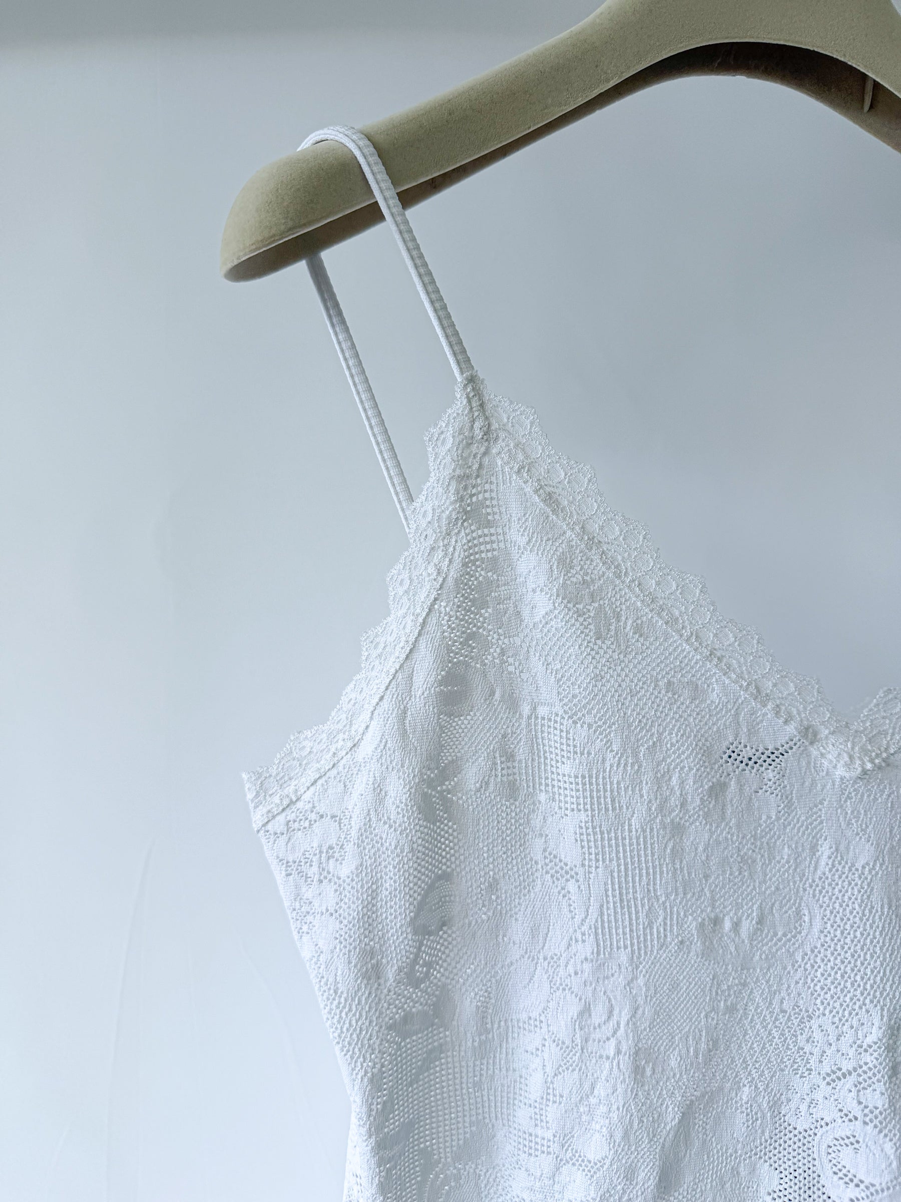 Pain De Sucre White French Lace Slip Dress In Jasun