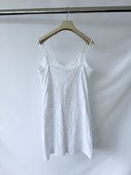Pain De Sucre White French Lace Slip Dress In Jasun