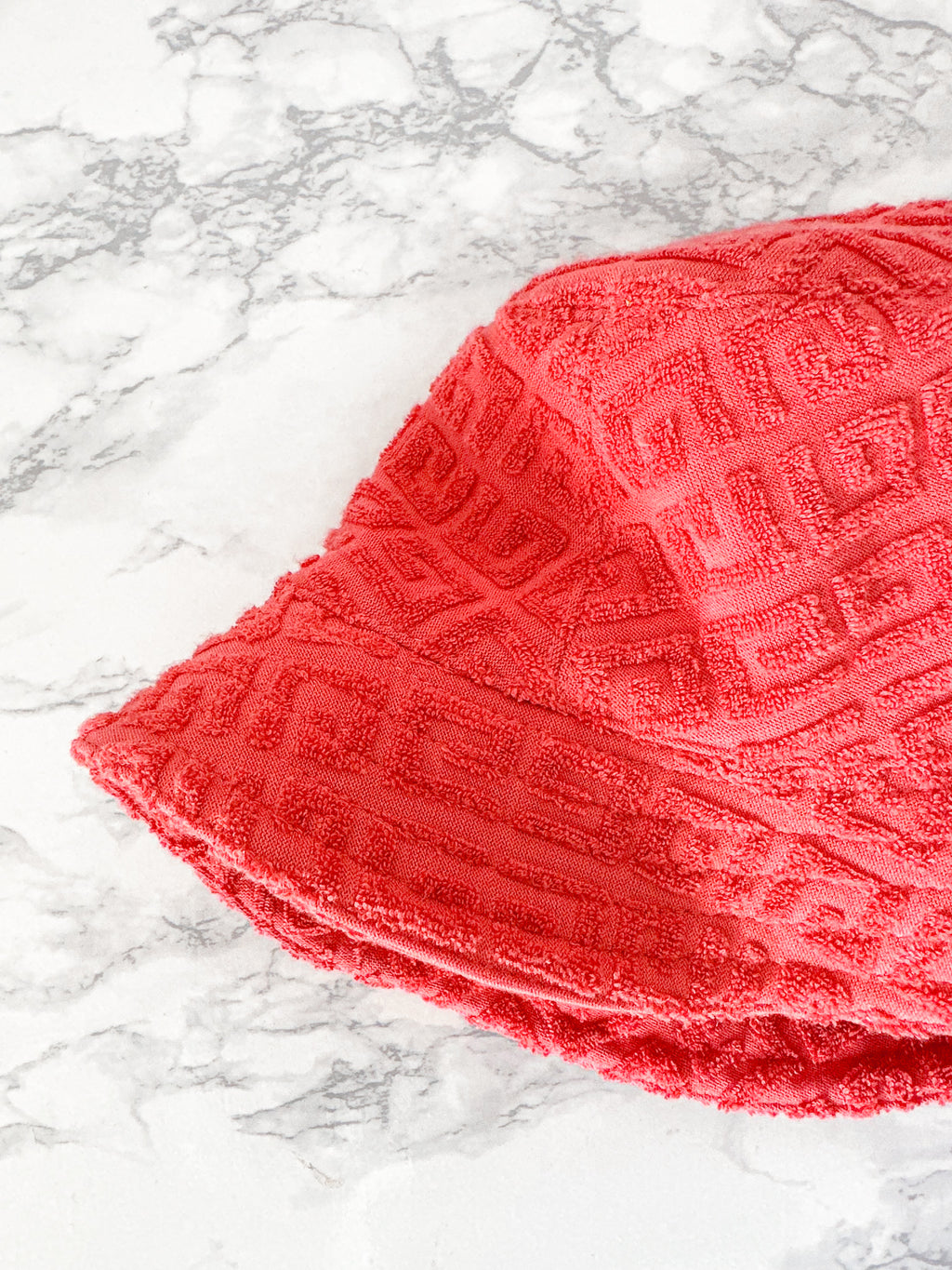 Givenchy 4G Logo Terry Cloth Coral Bucket Hat