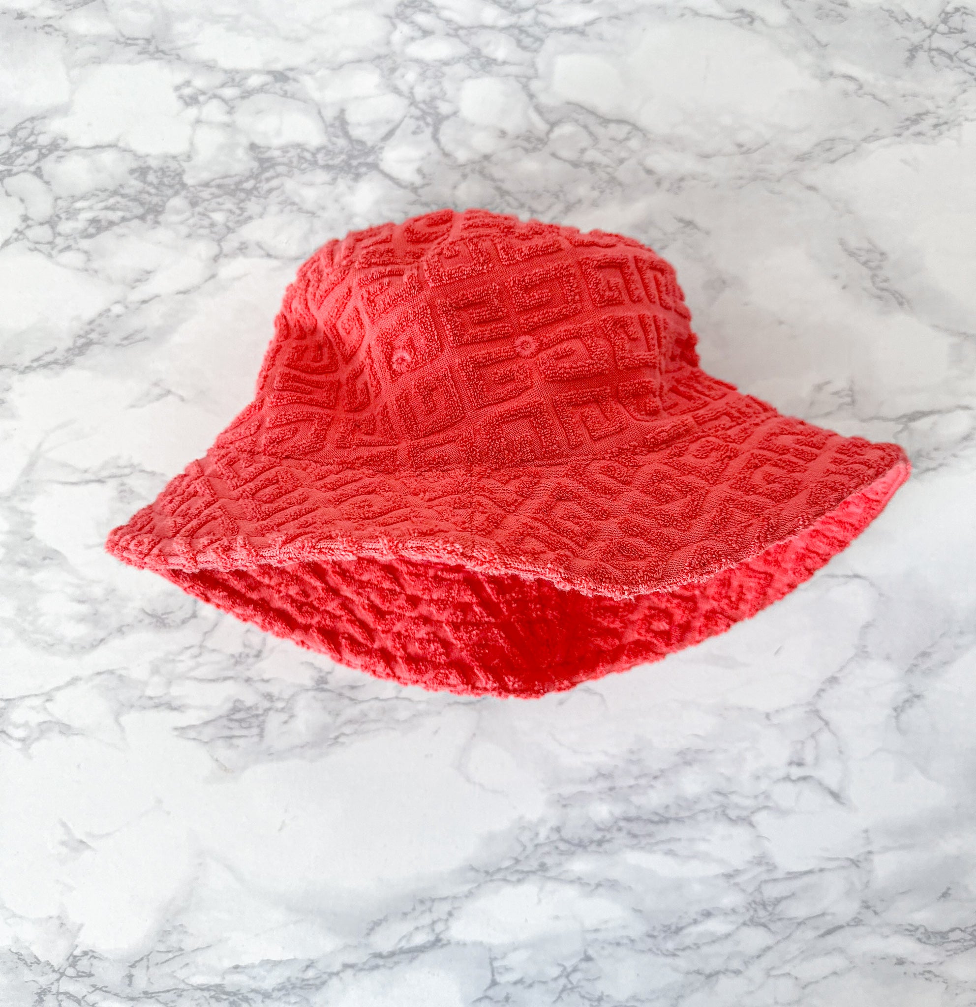 Givenchy 4G Logo Terry Cloth Coral Bucket Hat