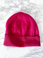 Givenchy Pink Logo Embroidered Wool Beanie Hat