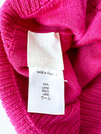 Givenchy Pink Logo Embroidered Wool Beanie Hat