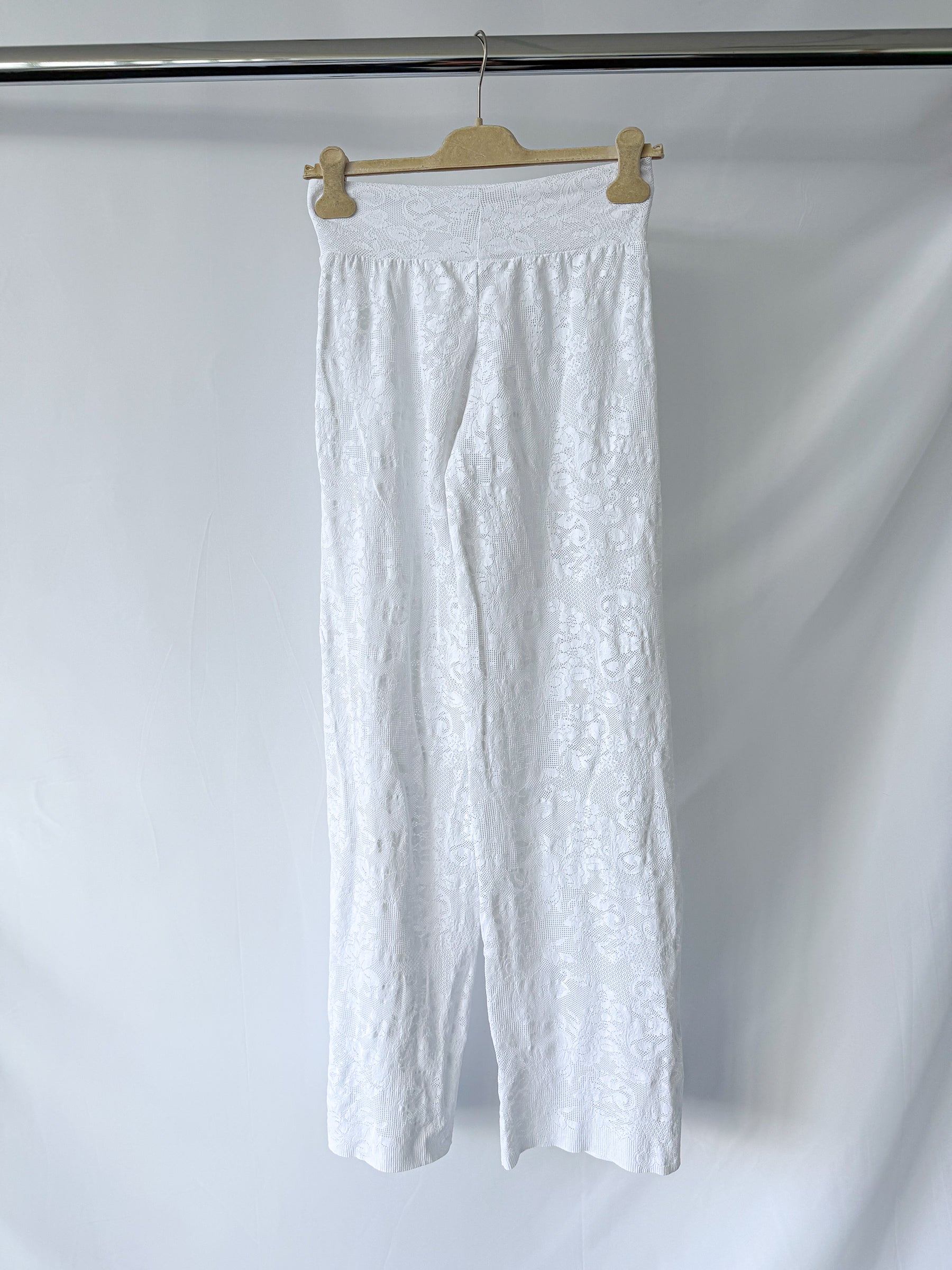 Pain De Sucre White Lace Beach Trousers in Timea