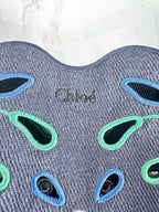 Chloé Kamilla North/South Floral Broderie Anglaise Embroidered Linen Tote Crossbody Handbag