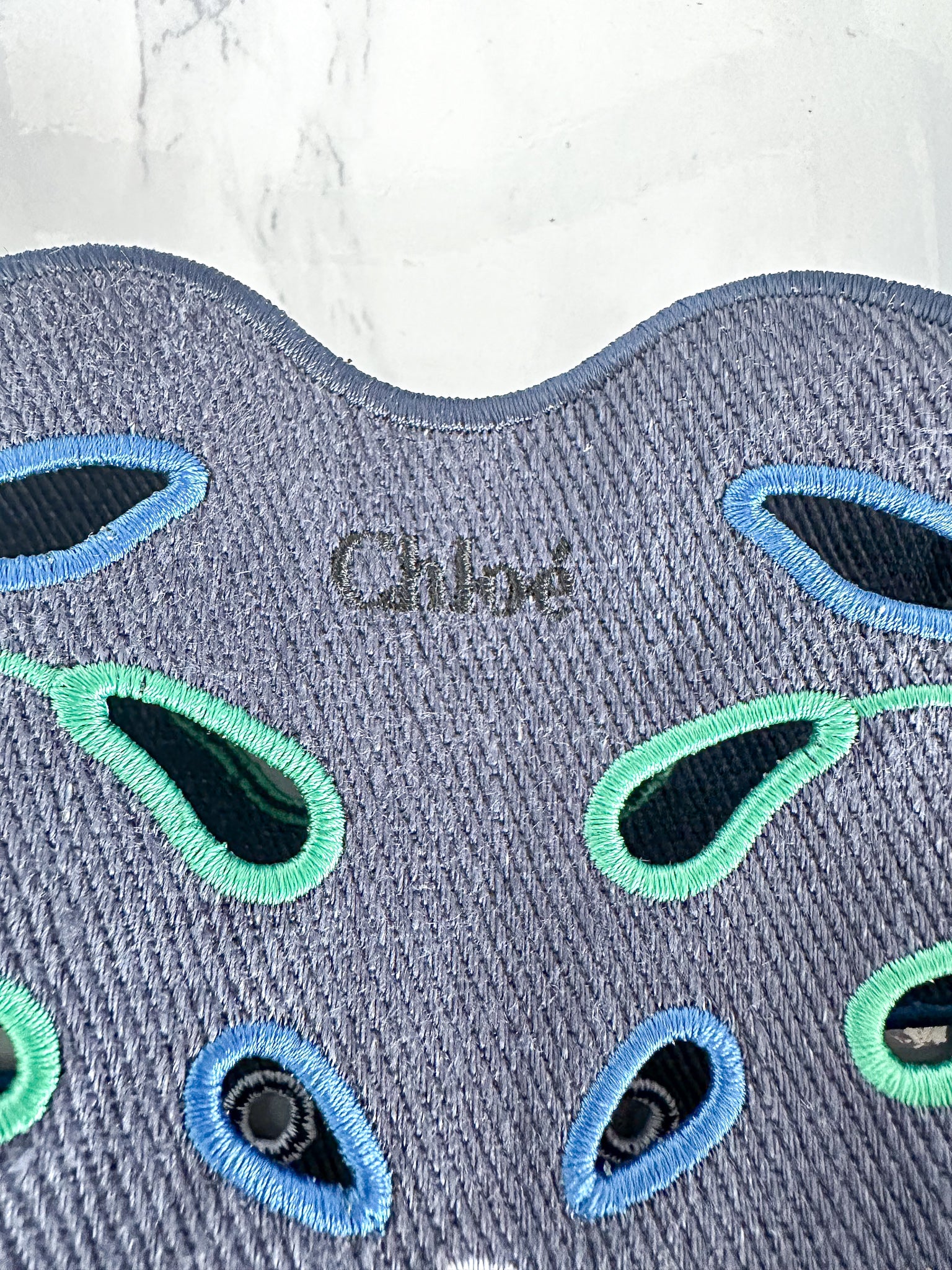 Chloé Kamilla North/South Floral Broderie Anglaise Embroidered Linen Tote Crossbody Handbag