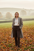 Manteau en tweed marron Hugo Boss