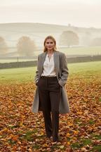 Manteau en tweed marron Hugo Boss