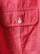 Drake's Red Cotton Double Pocket Long Sleeve Shirt - House Of Huntington