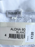 Pain De Sucre Alona Weißer Spitzen-Camisole-Tanga-Body-Top