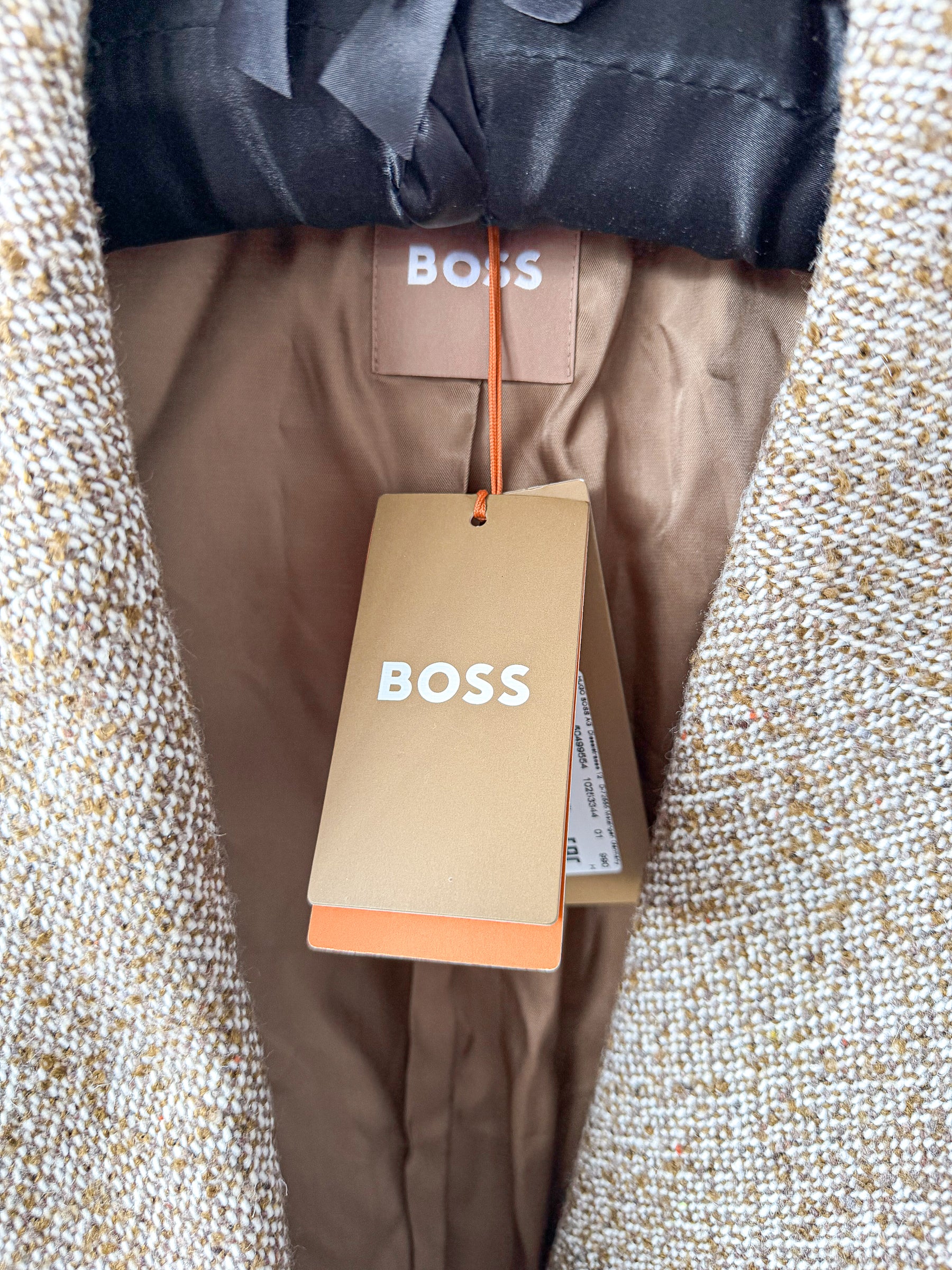 Hugo Boss Brown Tweed Over Coat