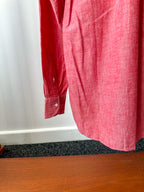 Drake's Red Cotton Double Pocket Long Sleeve Shirt - House Of Huntington