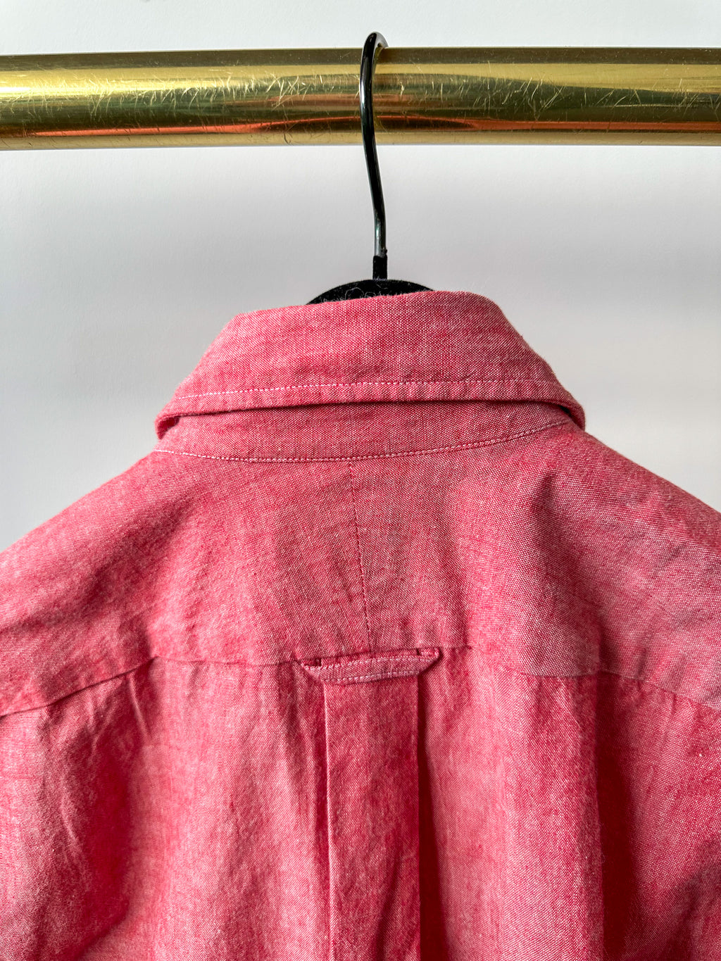 Drake's Red Cotton Double Pocket Long Sleeve Shirt - House Of Huntington