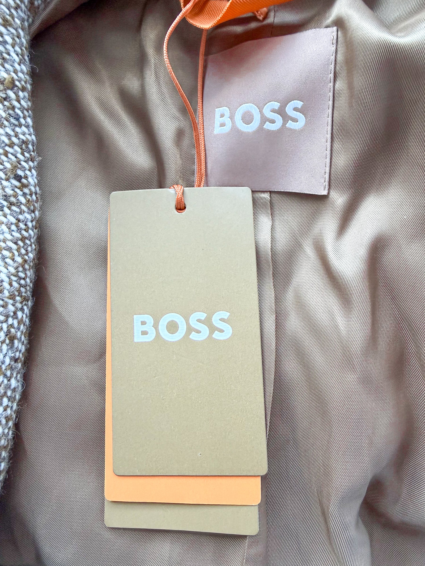 Hugo Boss Brown Tweed Over Coat