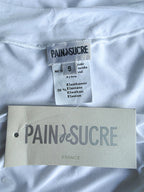 Pain De Sucre White Loose Cut V-Neck Beach Coverup Dress in Nessa