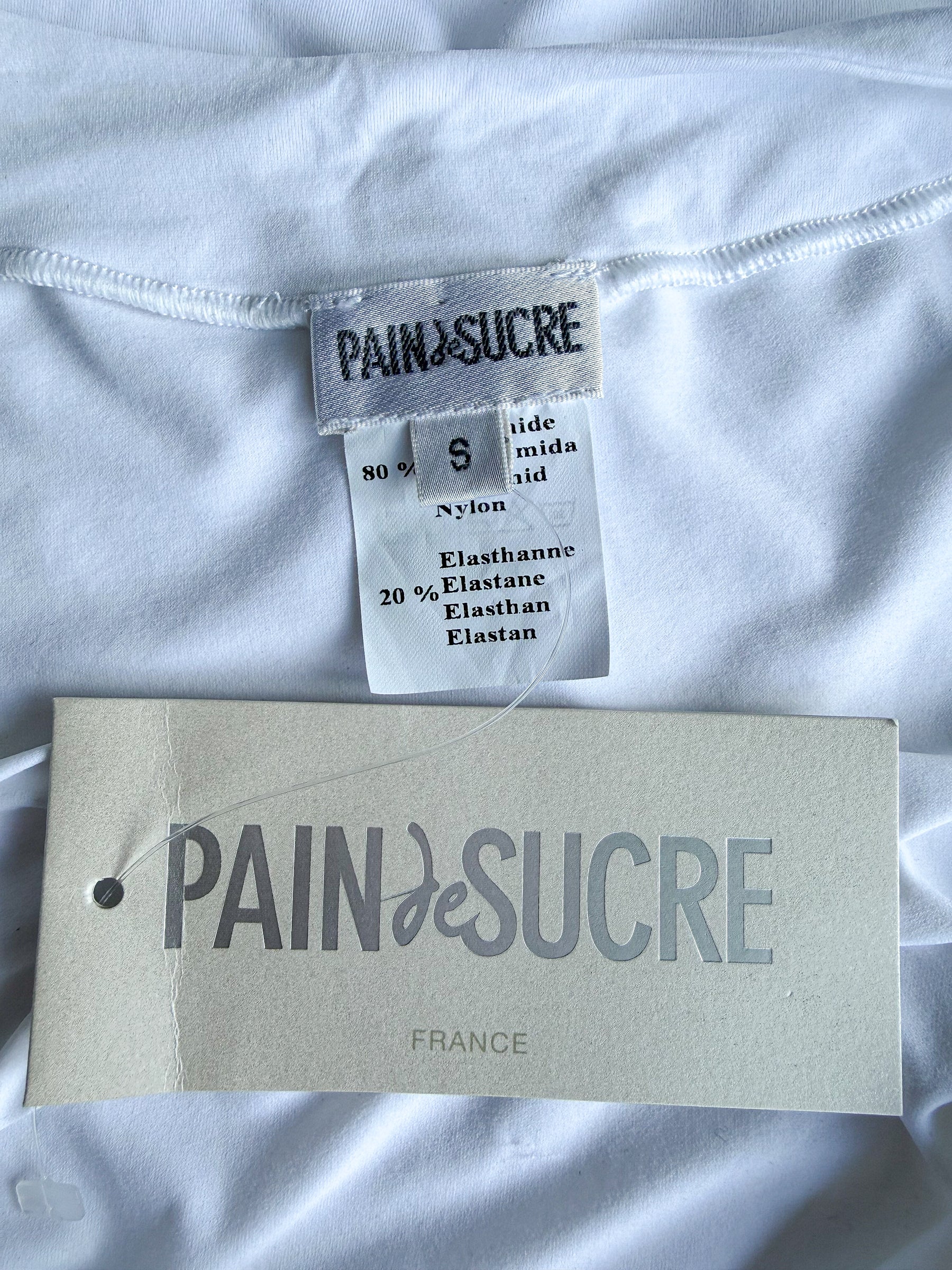 Pain De Sucre White Loose Cut V-Neck Beach Coverup Dress in Nessa