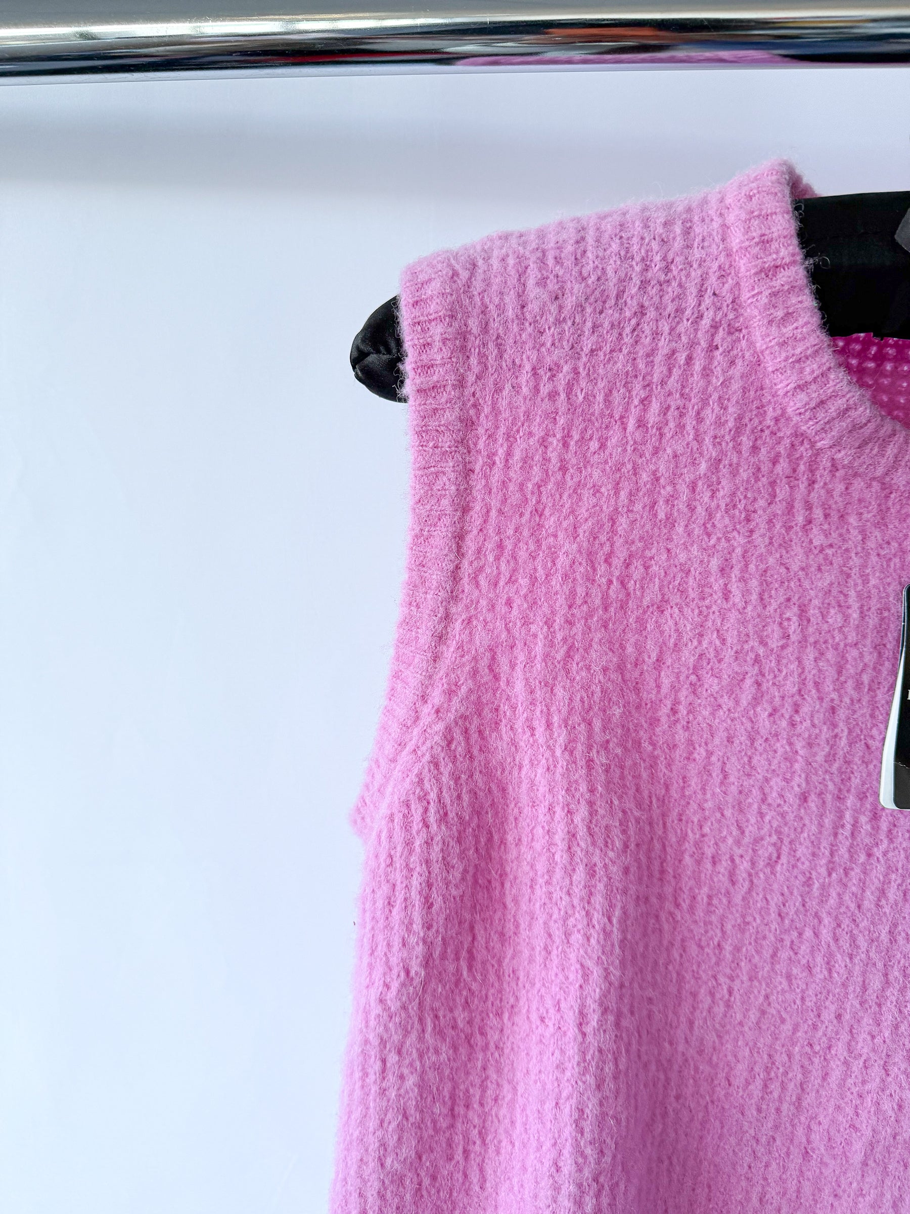 Emporio Armani Pink Alpaca Wool Vest Knitwear Top