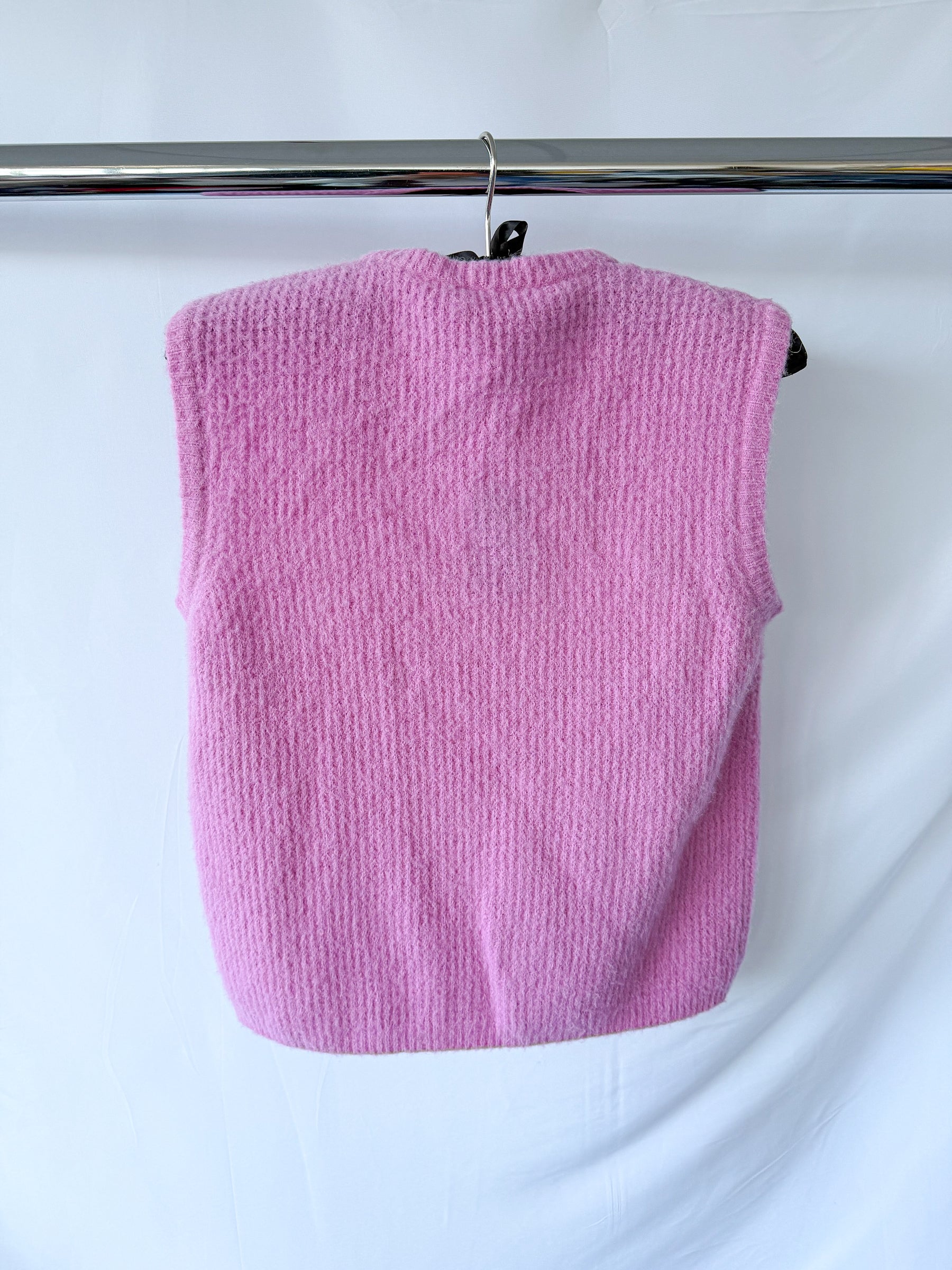 Emporio Armani Pink Alpaca Wool Vest Knitwear Top