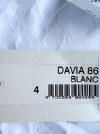 Pain De Sucre White Woven Towelling Stretch Summer Dress in Davia