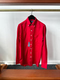 Drake's Red Linen Long Sleeve Shirt - House Of Huntington