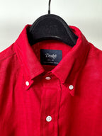 Drake's Red Linen Long Sleeve Shirt - House Of Huntington