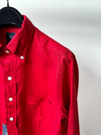 Drake's Red Linen Long Sleeve Shirt - House Of Huntington