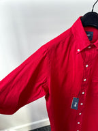Drake's Red Linen Long Sleeve Shirt - House Of Huntington