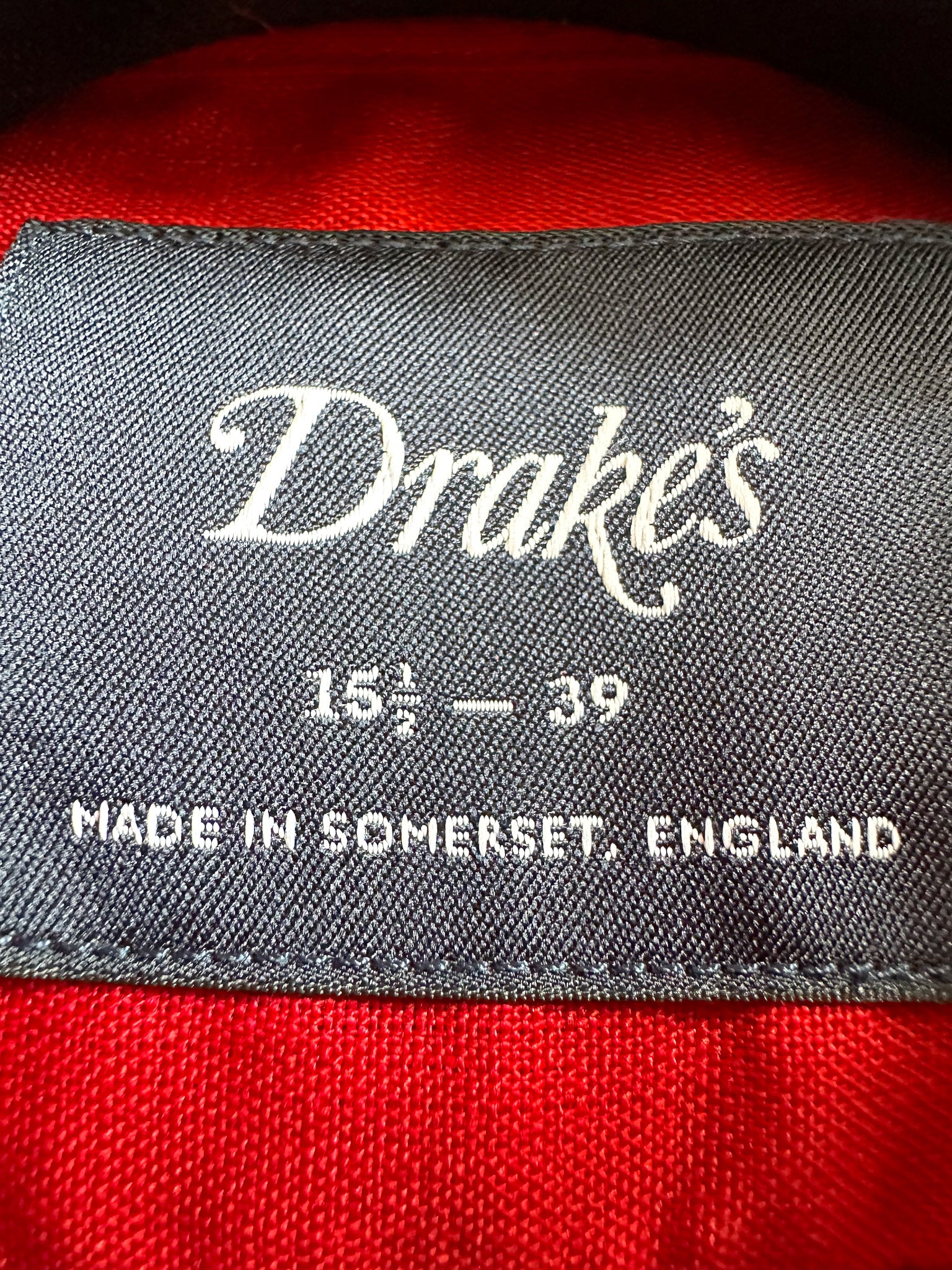 Drake's Red Linen Long Sleeve Shirt - House Of Huntington