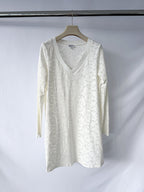 Pain De Sucre Foam White French Lace Long Sleeve Coverup Beach Dress in Whitney