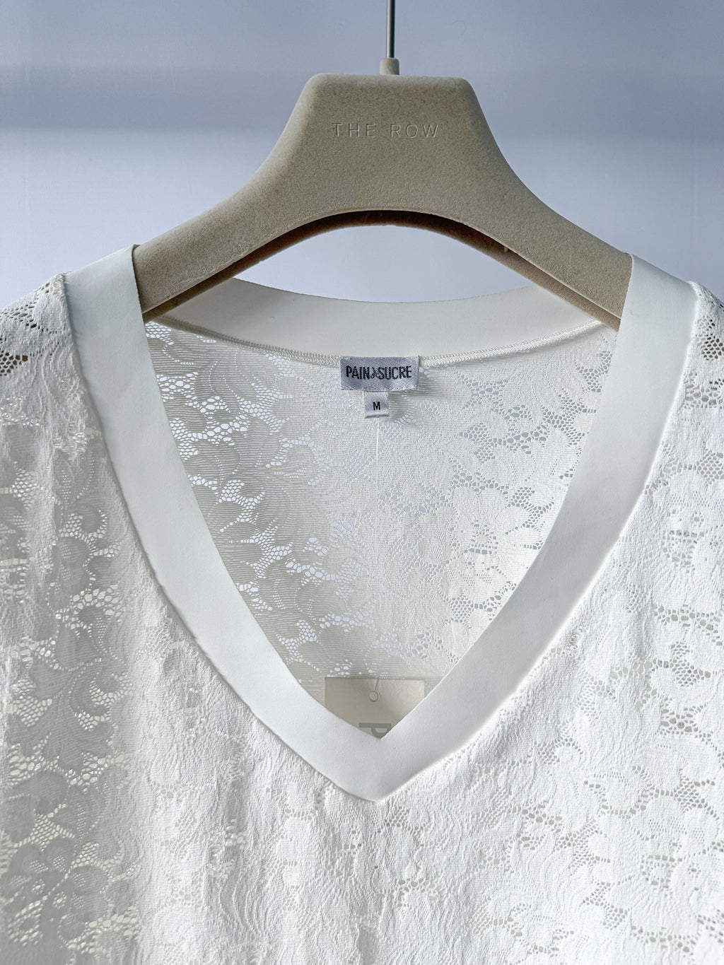 Pain De Sucre Foam White French Lace Long Sleeve Coverup Beach Dress in Whitney