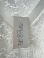 Pain De Sucre Foam White French Lace Long Sleeve Coverup Beach Dress in Whitney