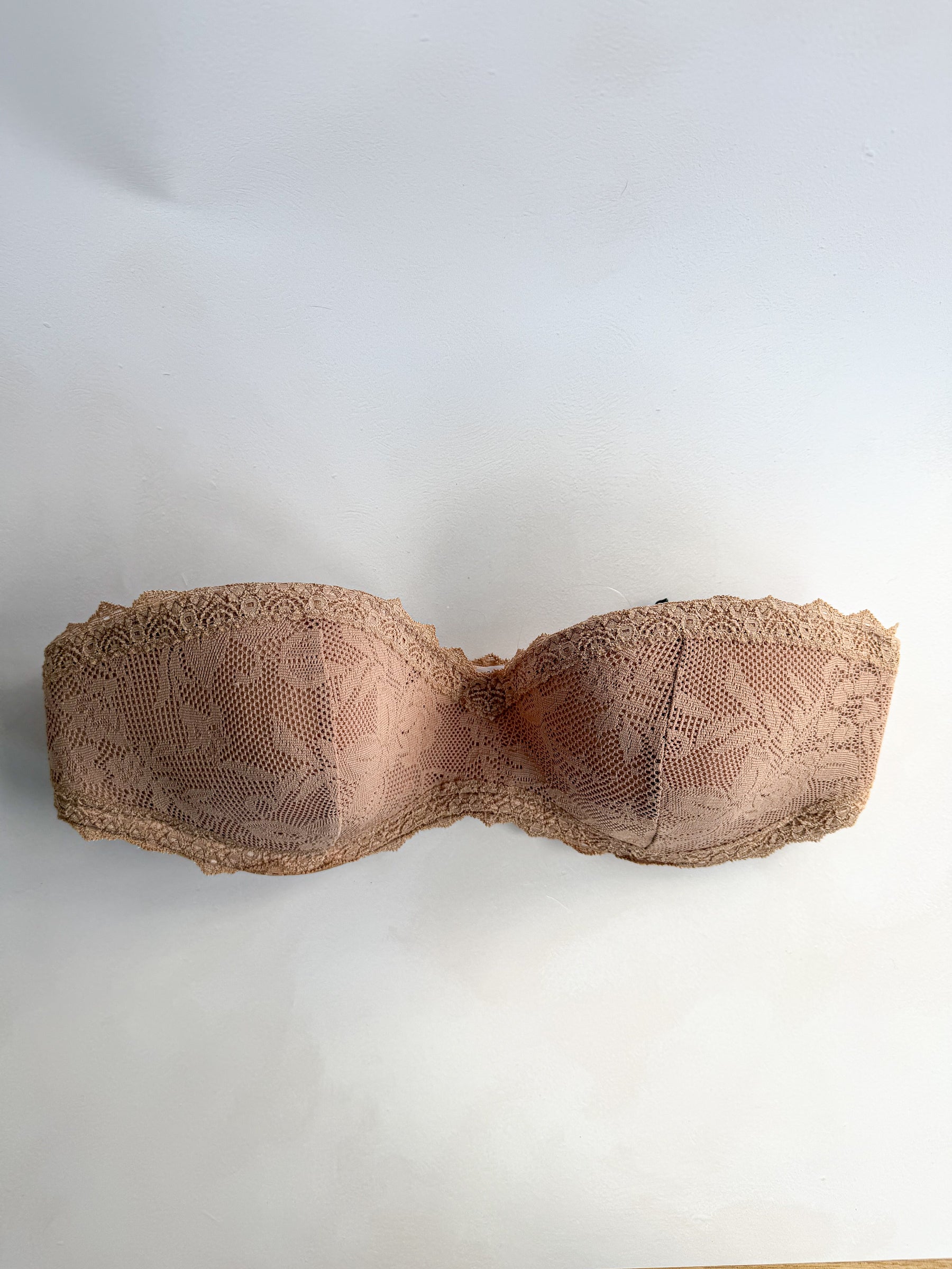Pain De Sucre French Lace Padded Strapless Bra in Neal