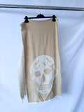 Alexander Mcqueen Beige Wool Scull Scarf